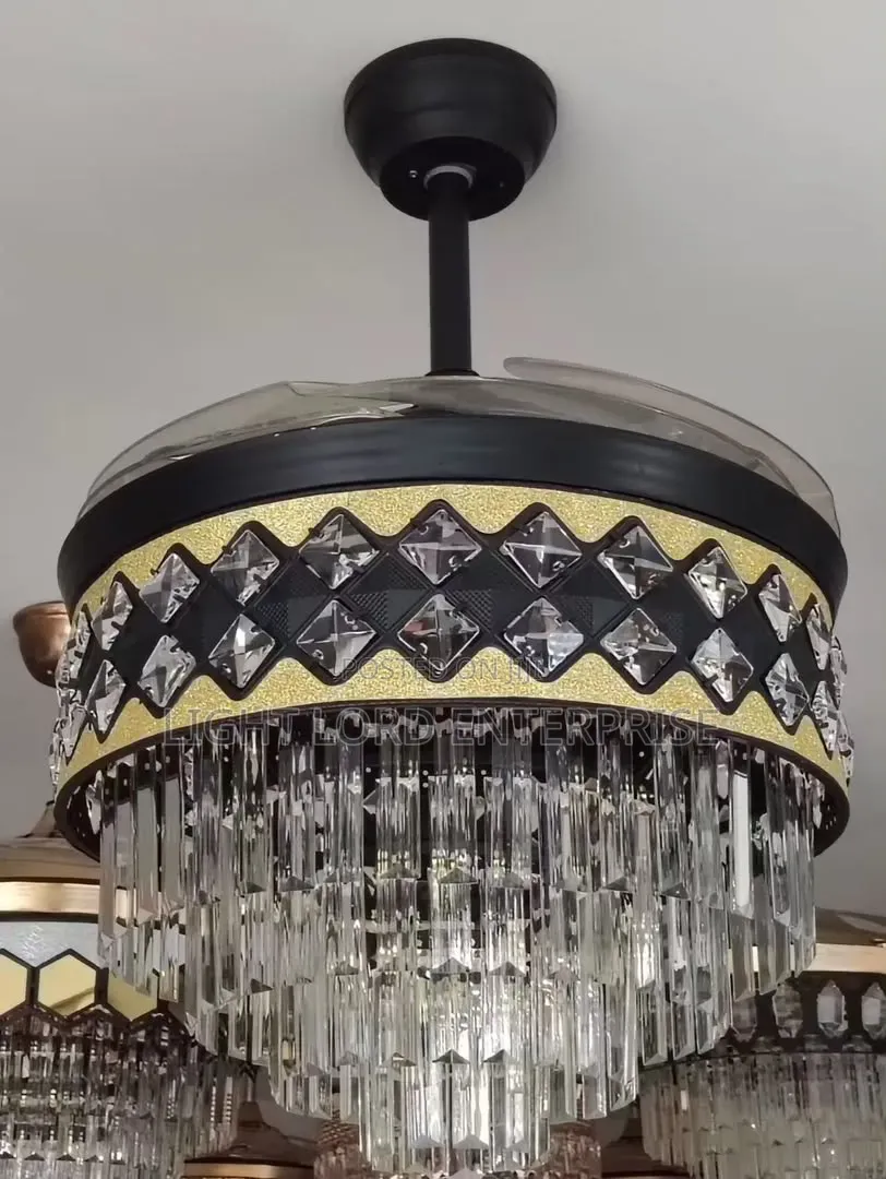 Rose Gold /Gold Chandelier Fan Light 48inches