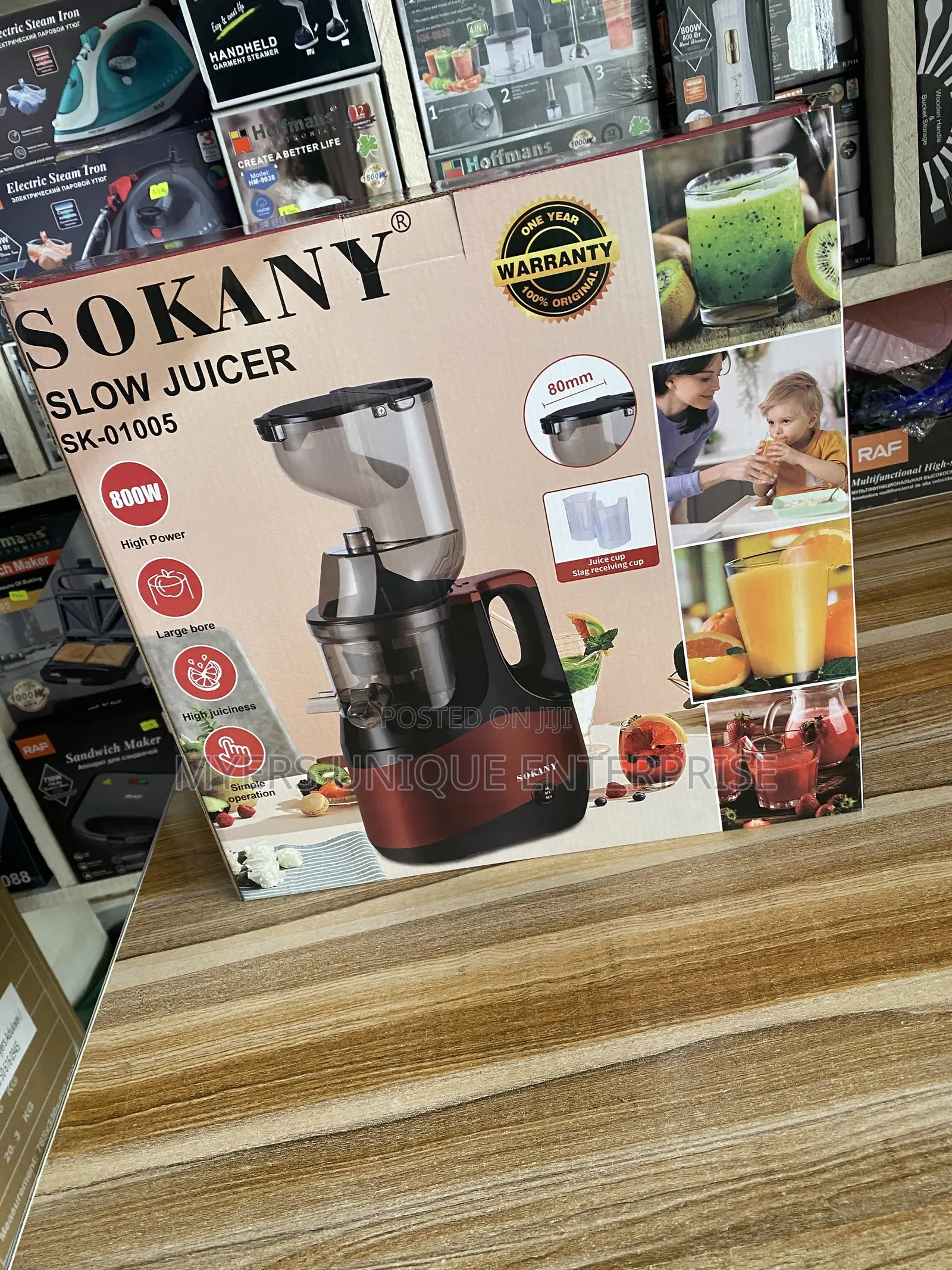 Sokany 800W Cold Press Fruit Juicer(slow Juicer)