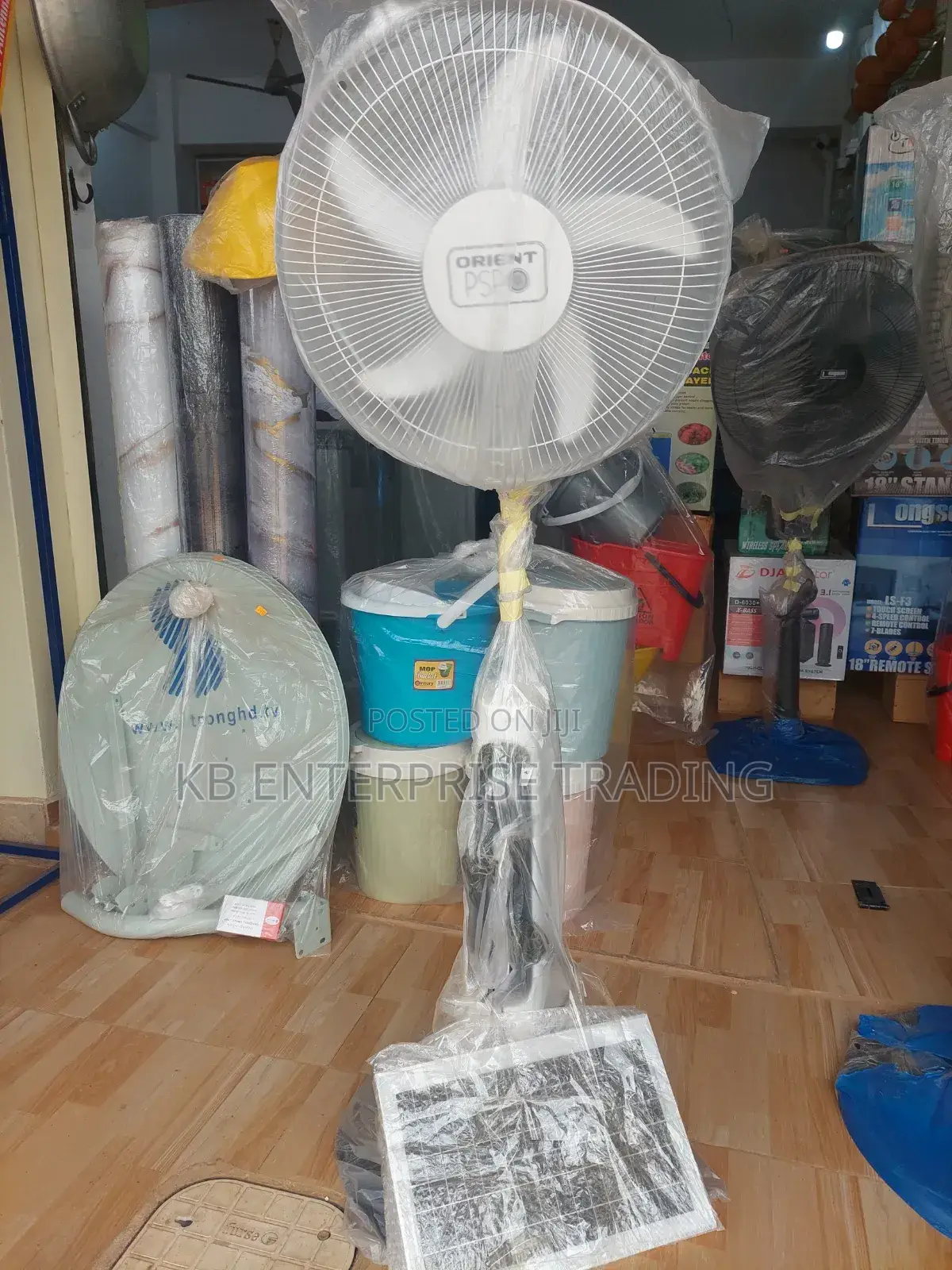 Solar and Electric Fan With Two Seperate Bulbs, Remote and Front Light