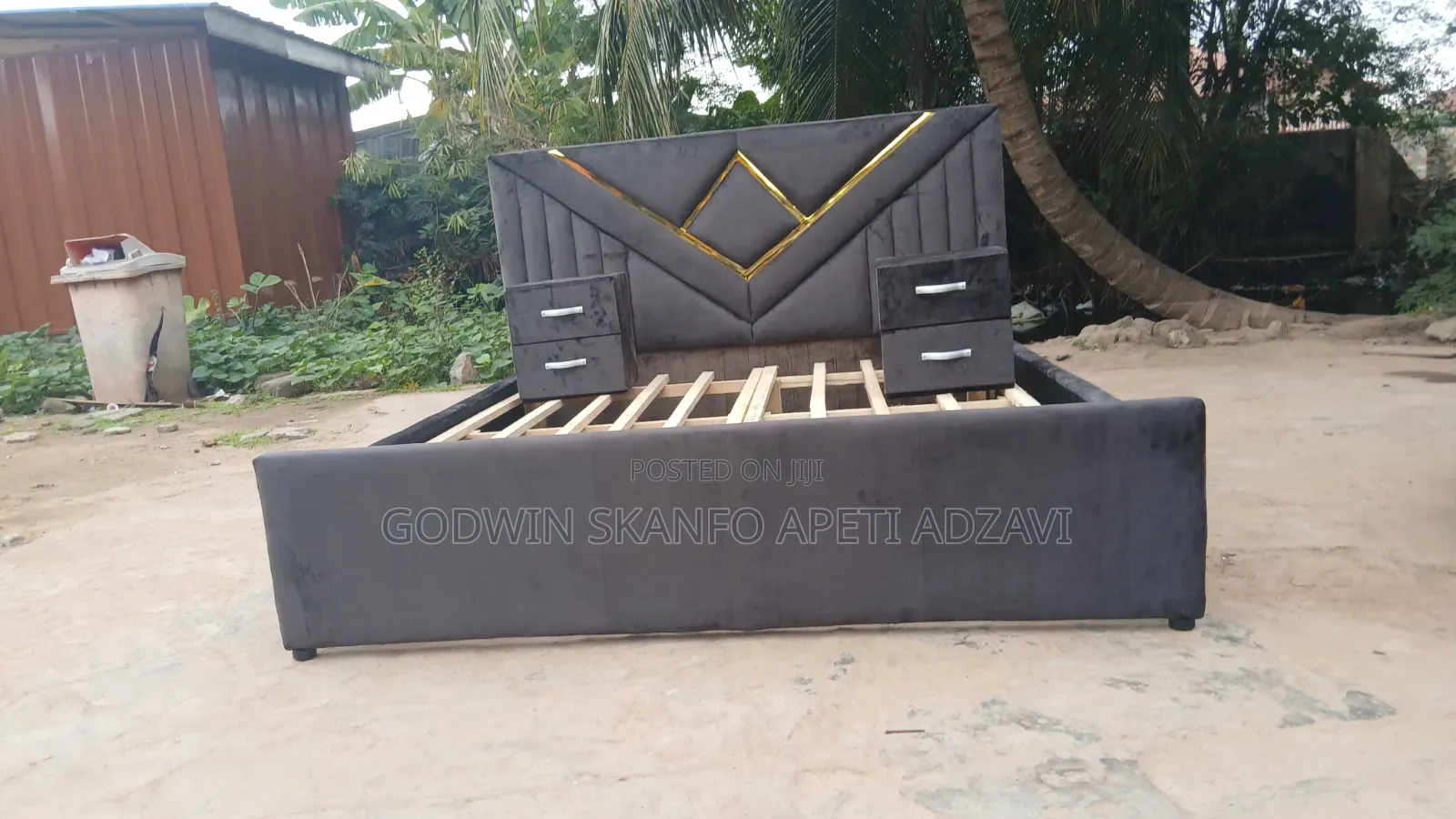 Queen Size Bed Frame and Throws Available
