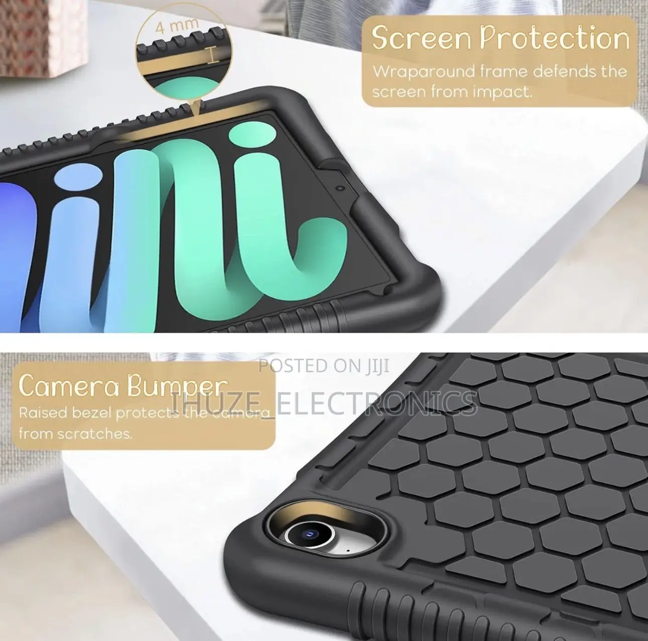 Silicone Case for iPad Mini 7 (A17 Pro) /Mini 6 Lightweight Back Cover