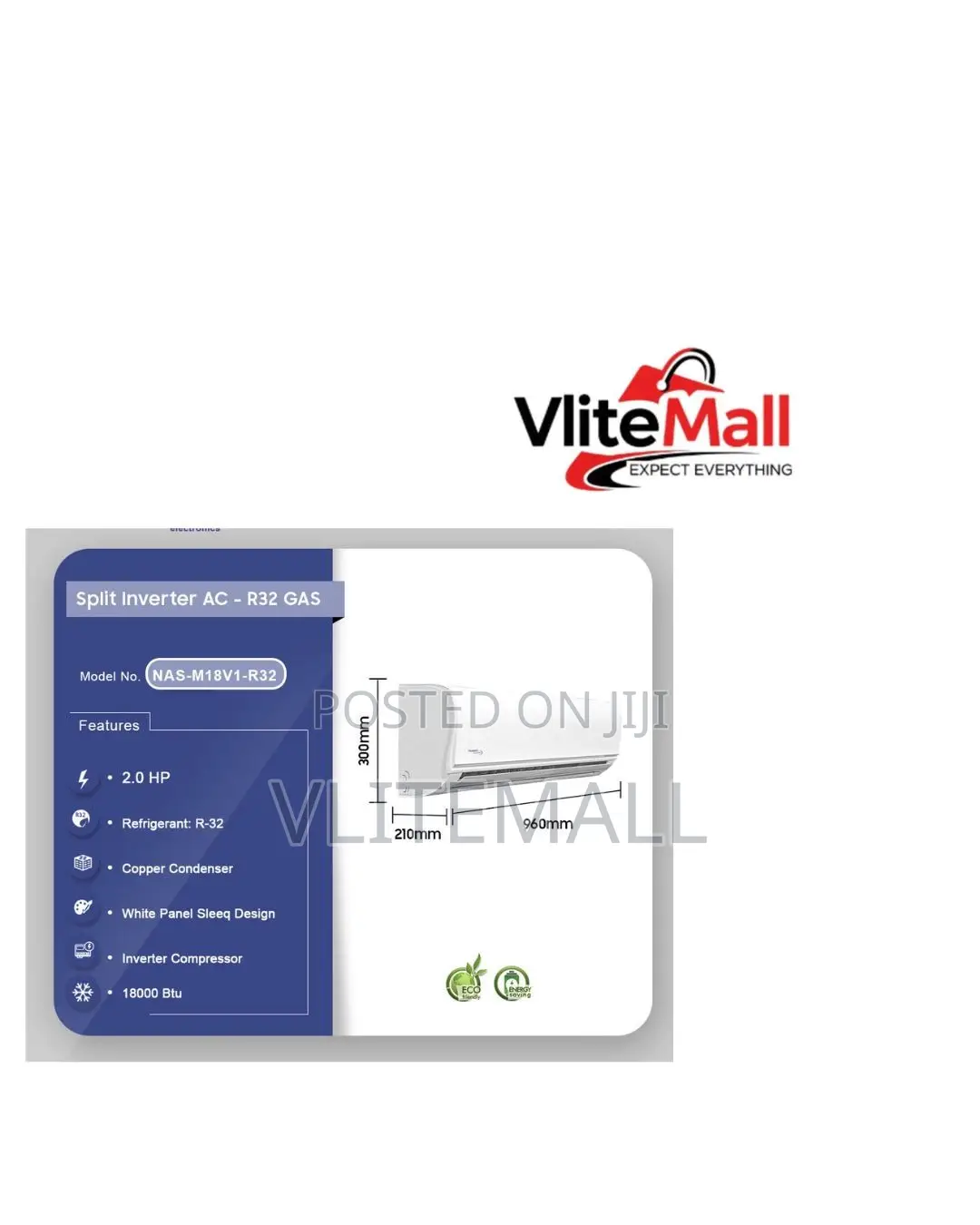 Nasco 2.0Hp Gas Split Inverter Air Conditioner
Sku:
Nas-M18v1-R32