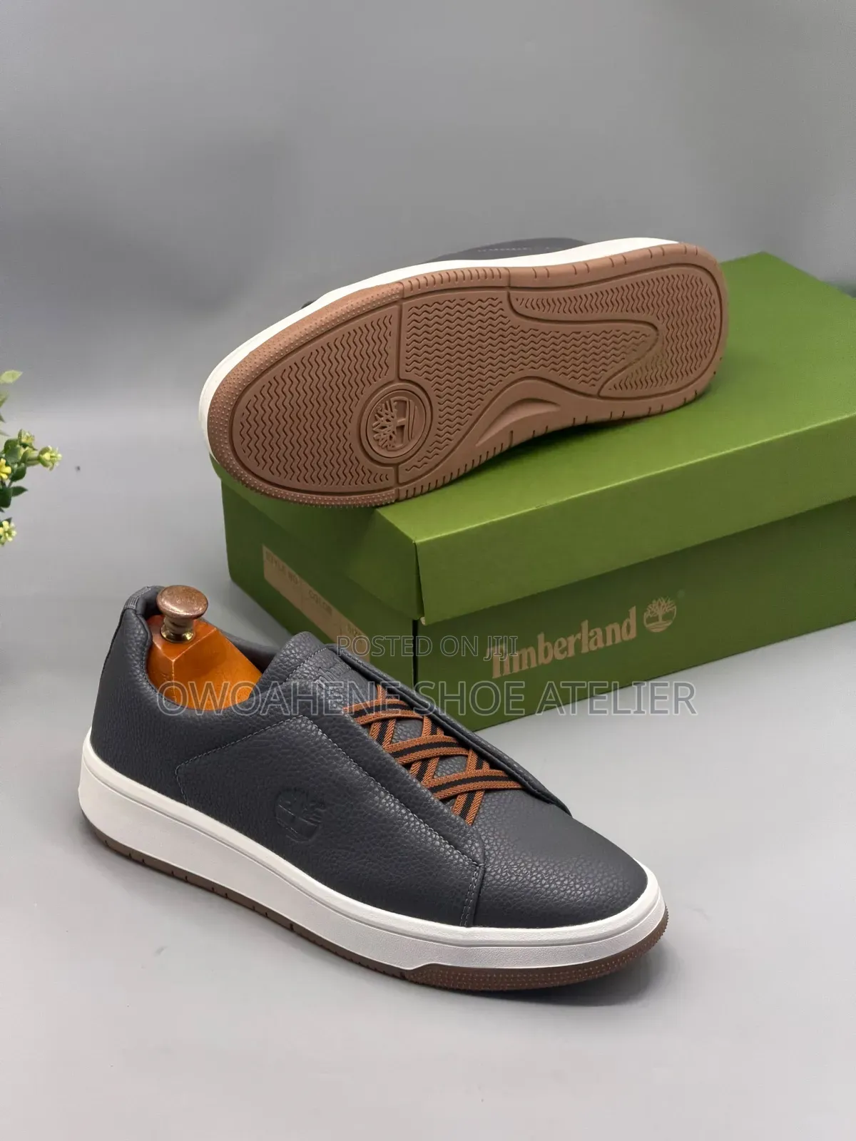 Timberland Leather Flat-Sole Slip-on Sneaker