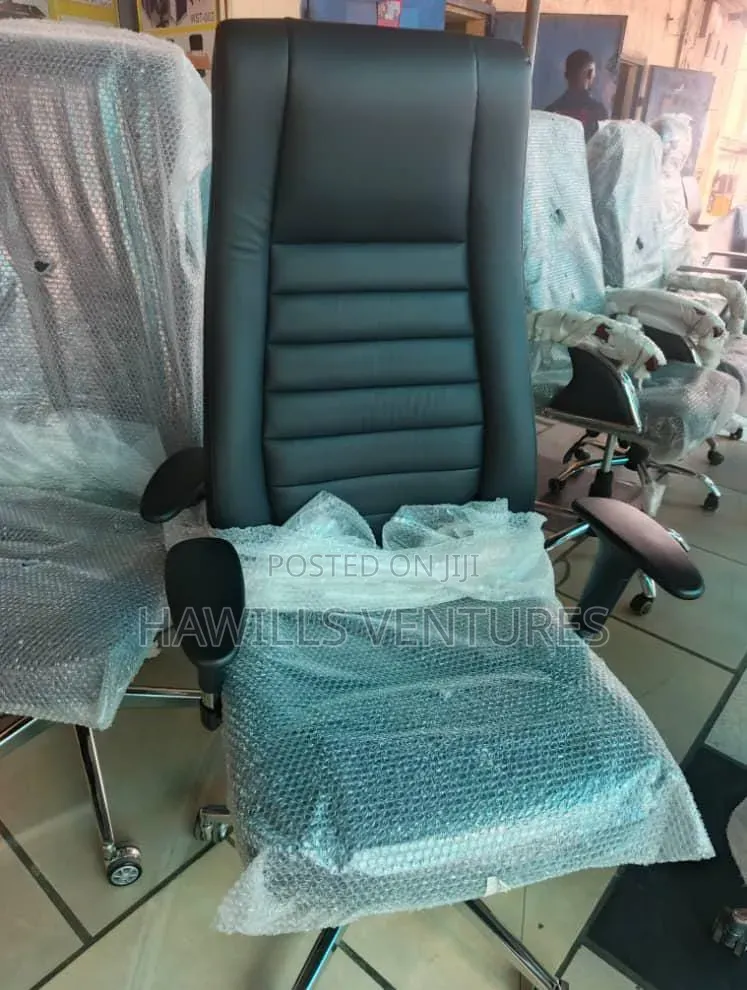 Executive Leather Chair With Lumber Support