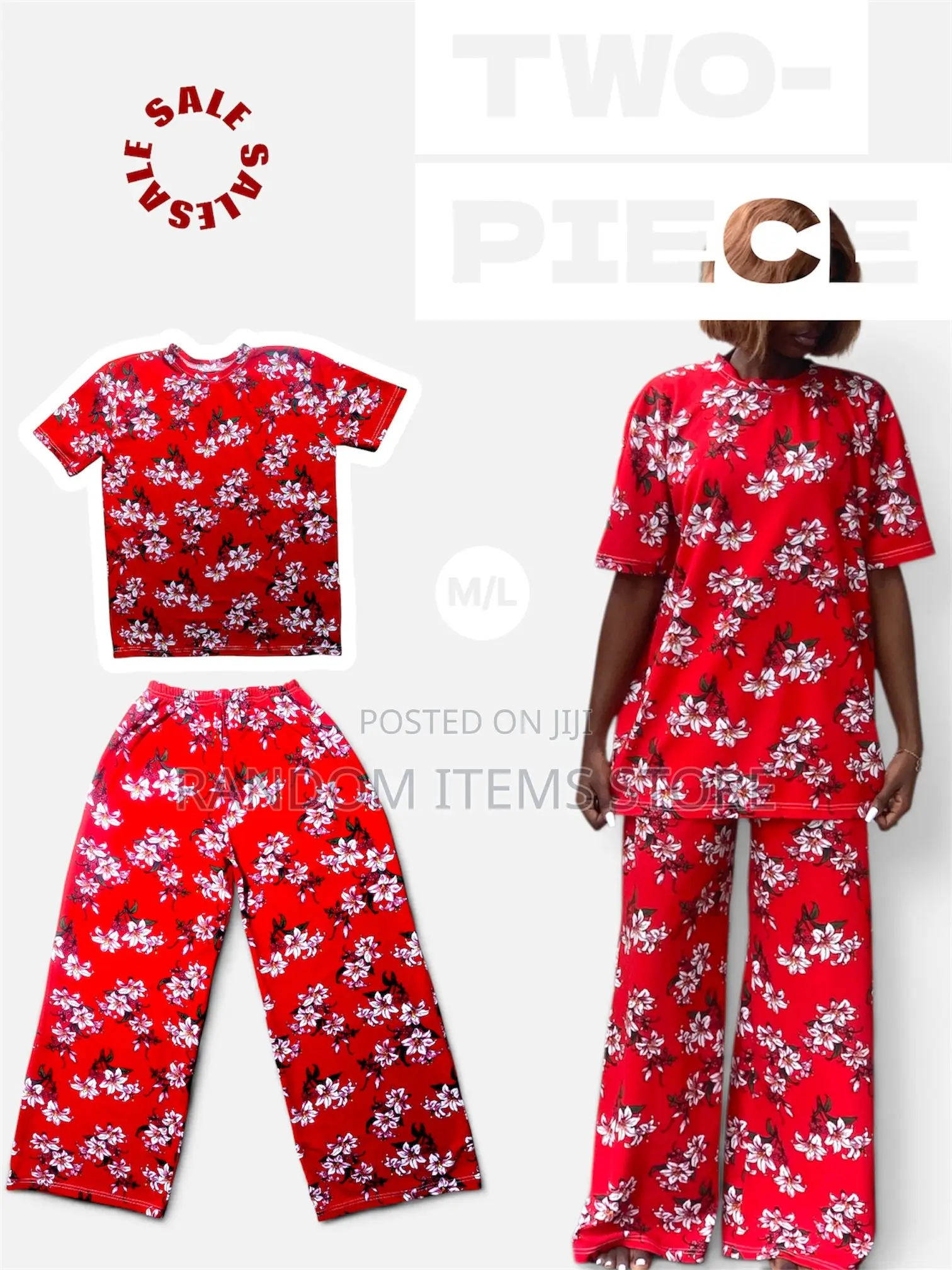 Two-Piece Flowery Wear