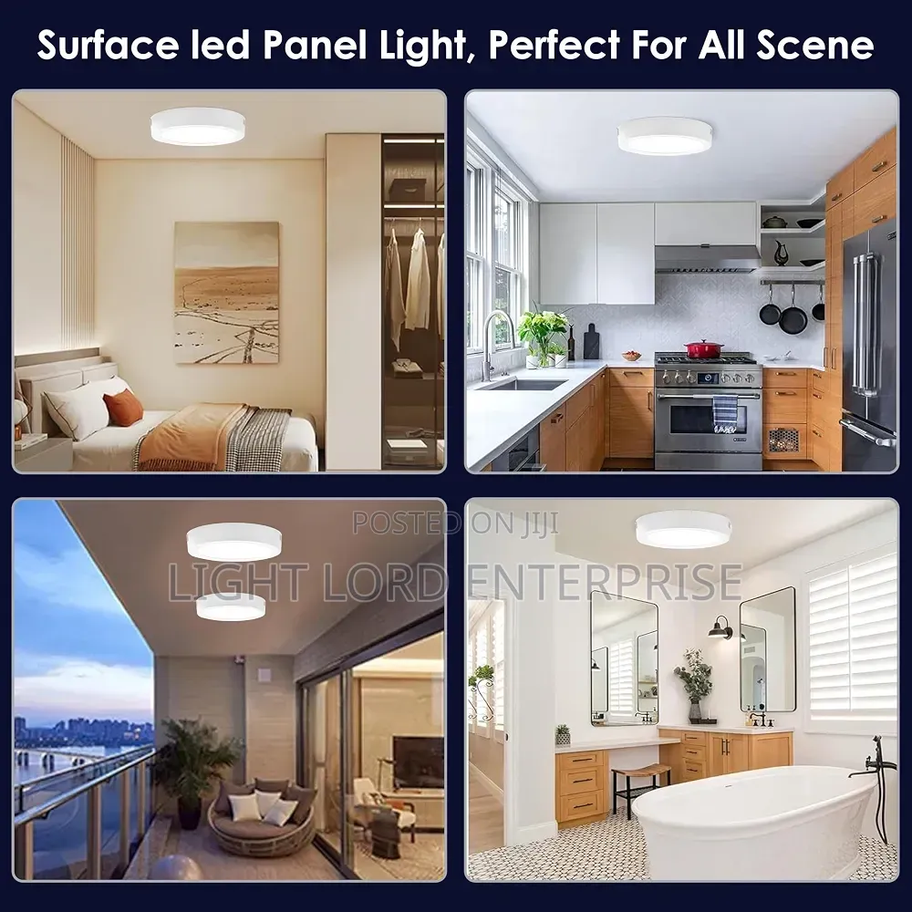 Fireproof Material Panel Light Surface Type White /Warm/Blue