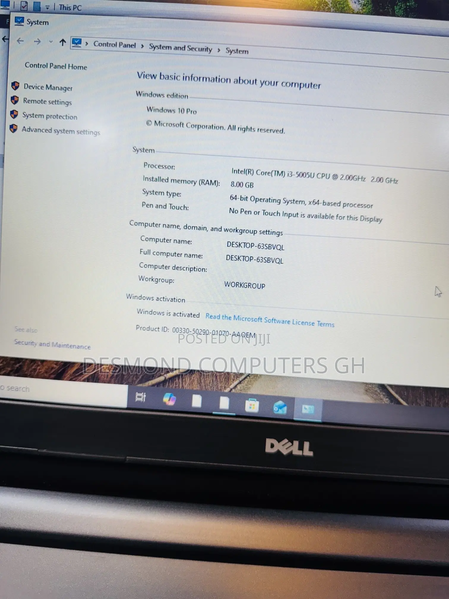 Laptop Dell Latitude 15 3560 8GB Intel Core i3 HDD 500GB