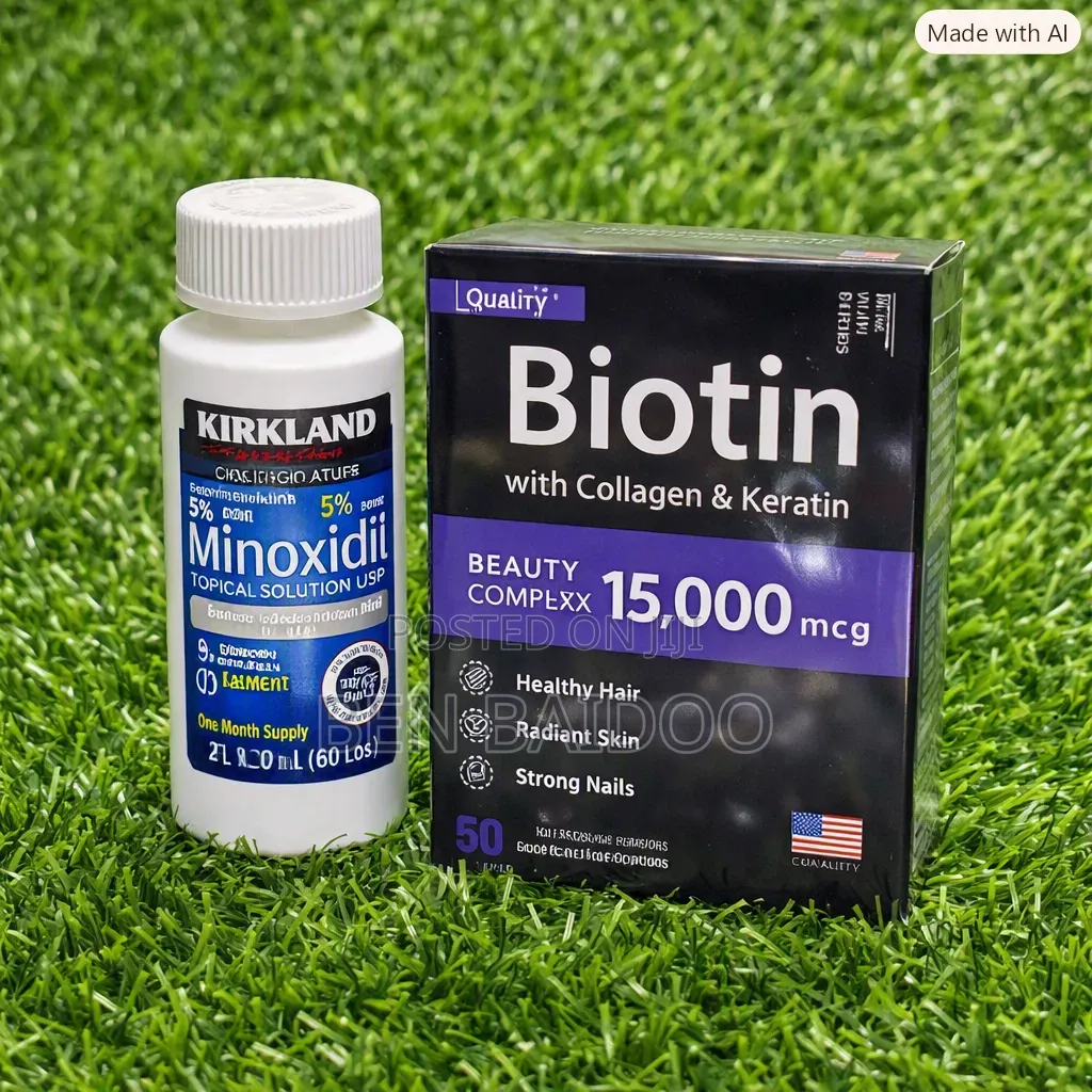 Kirkland Minoxidil and Biotin Hair Growth Suplement (Active Hair Comb)