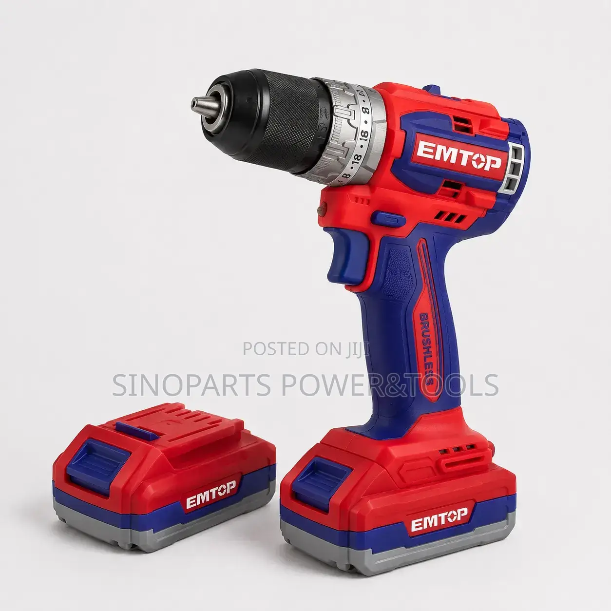 EMTOP 60Nm Brushless Cordless Drill 16V – 2 Batteries