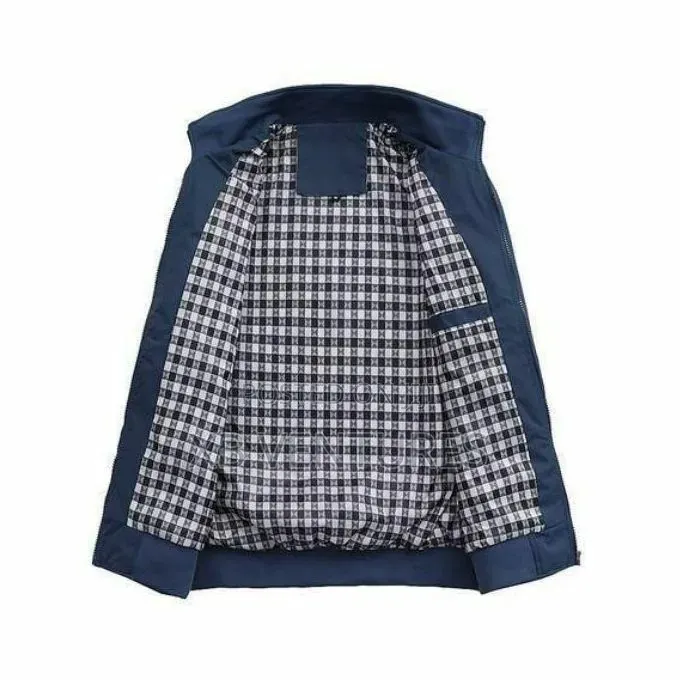 Solid Slim Fit Bomber Jacket