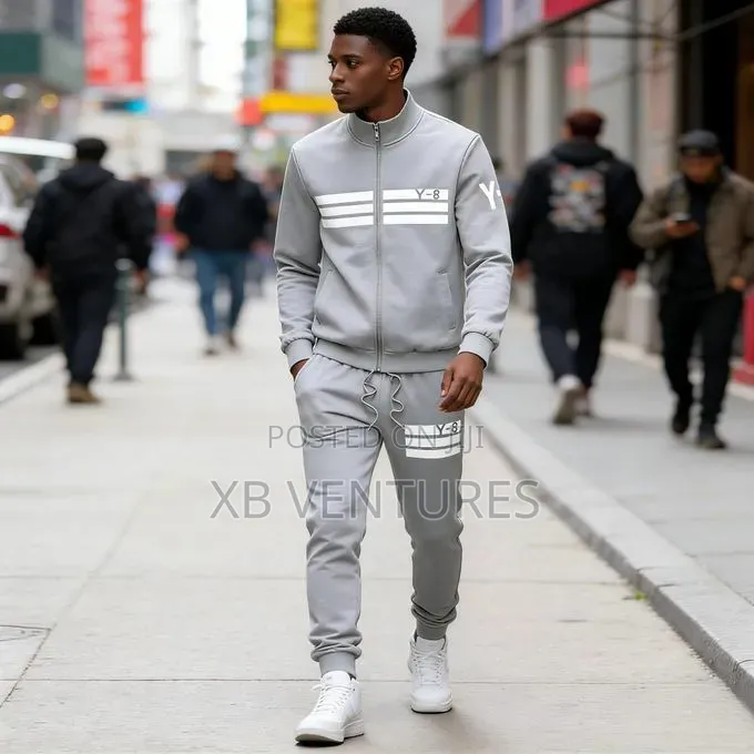 Luxe Finish Men's Casual Long Sleeve Jacket and Pants