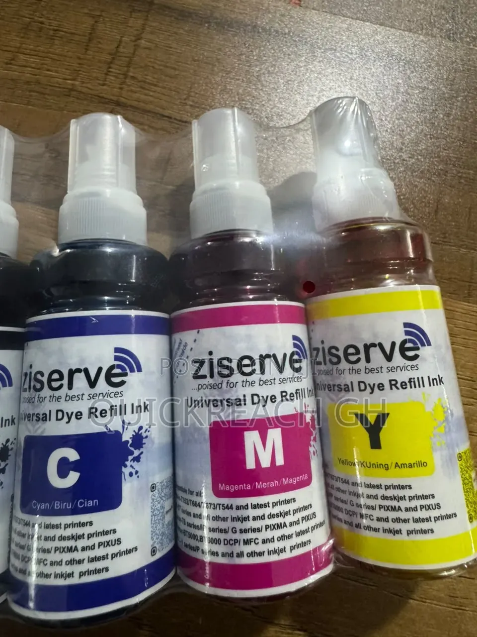 Universal Refill Ink for Epson, Canon Pixma HP, Color.
