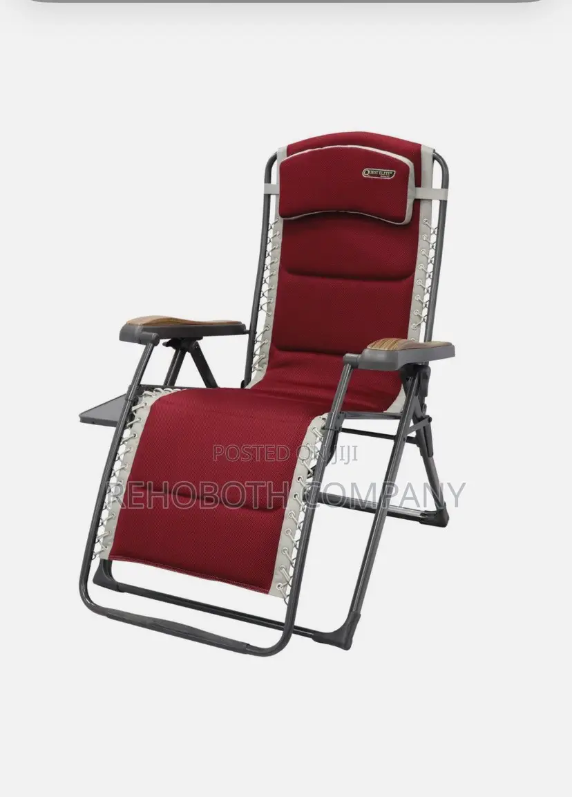 Quest Bordeaux Pro Relax XL Chair With Side Table Garden F1343