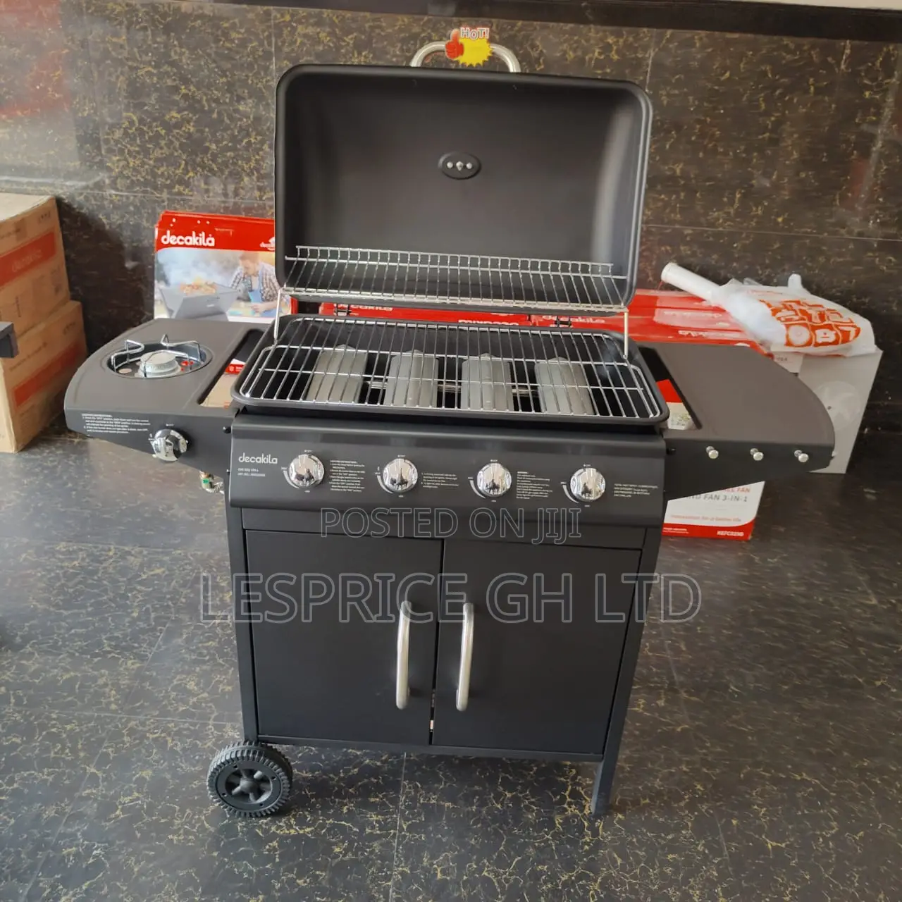 Saturday Market Promo on Our Exceptional 4 Burner Gas BBQ Grill Stand