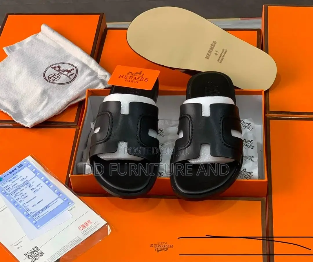 Leather Hermes Slipper