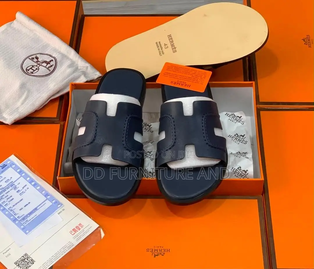 Leather Hermes Slipper