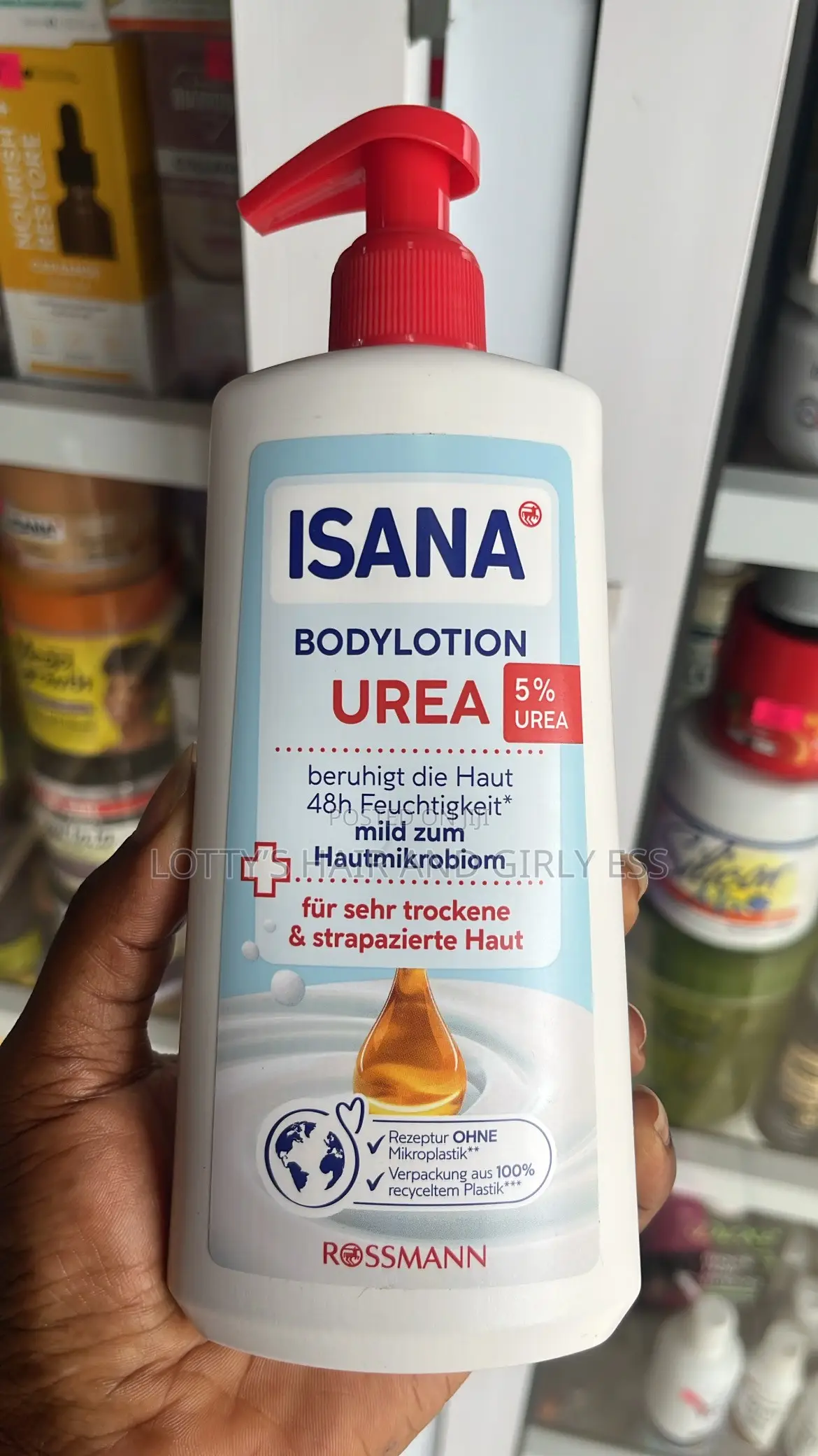 Isana Urea 5% Body Lotion 400ml -for Dry Skin