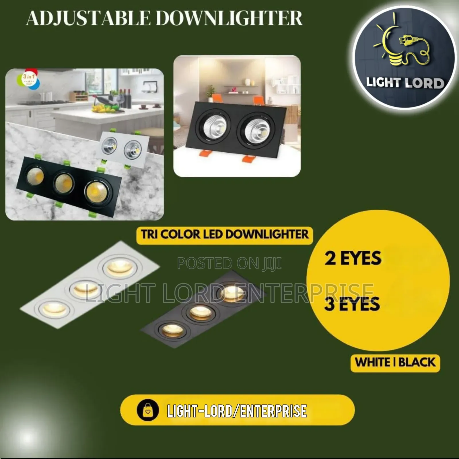 Triple Head Spot Light With GU10/MR16