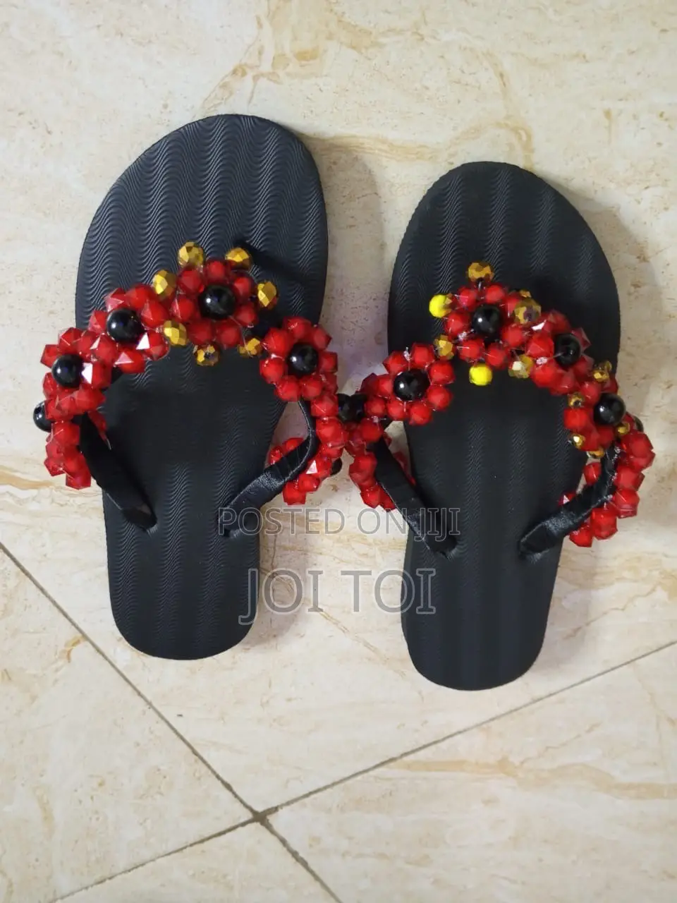 Glam Beaded Slippers