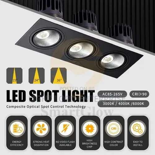 Triple Head Spot Light With GU10/MR16