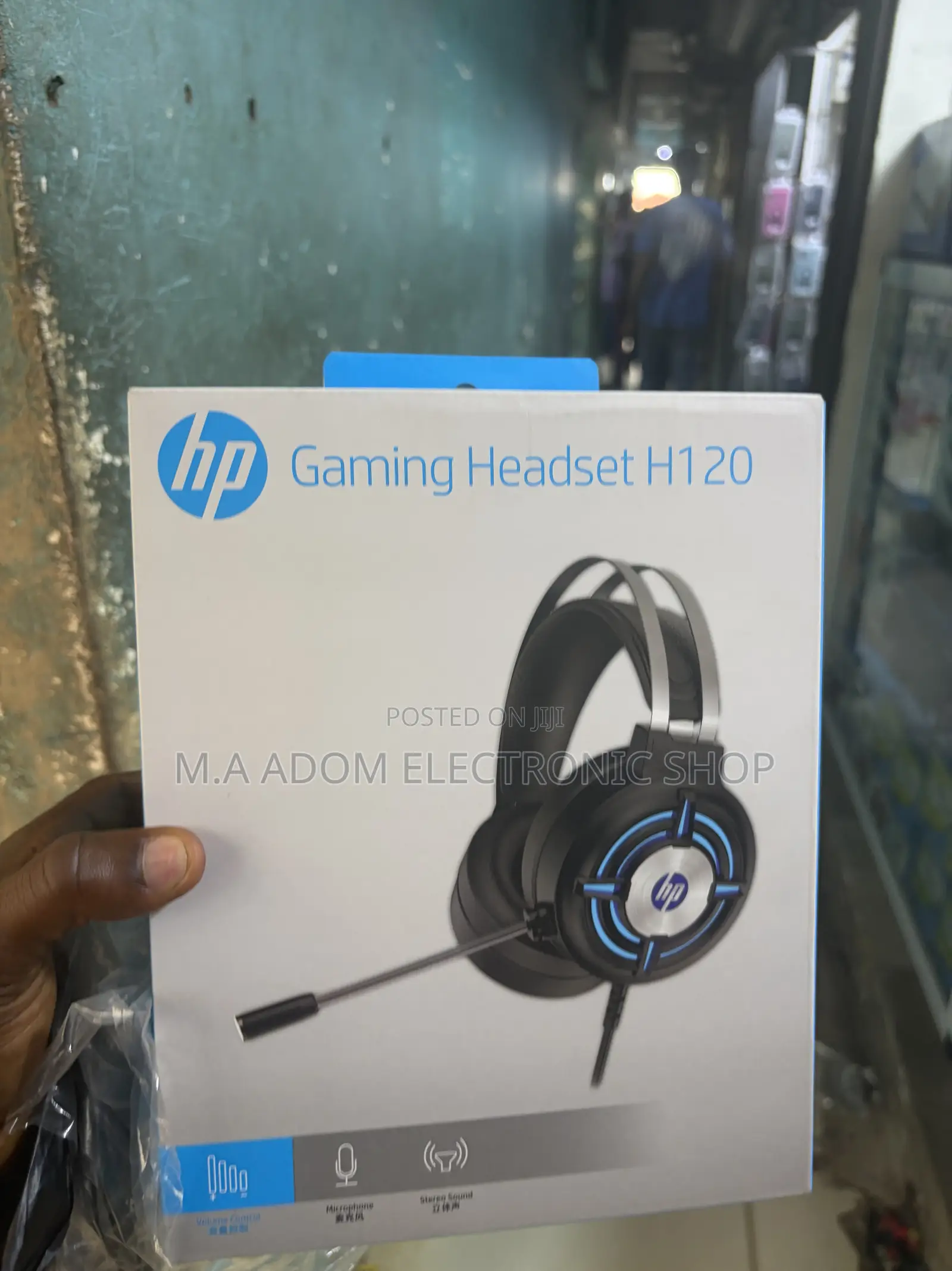 HP H120 USB 2 Pin Gaming Headset With Mic Control - Black