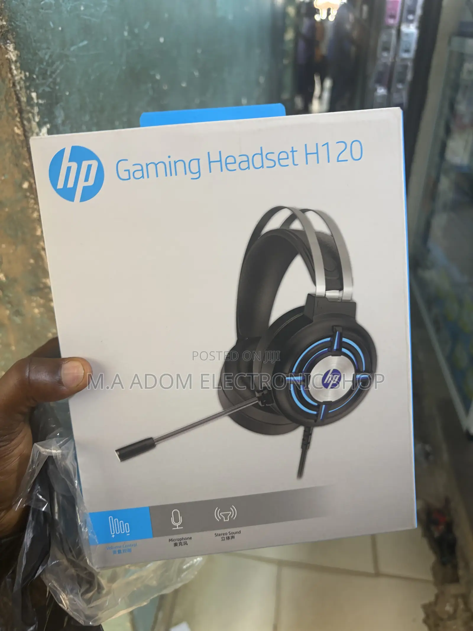 HP H120 USB 2 Pin Gaming Headset With Mic Control - Black