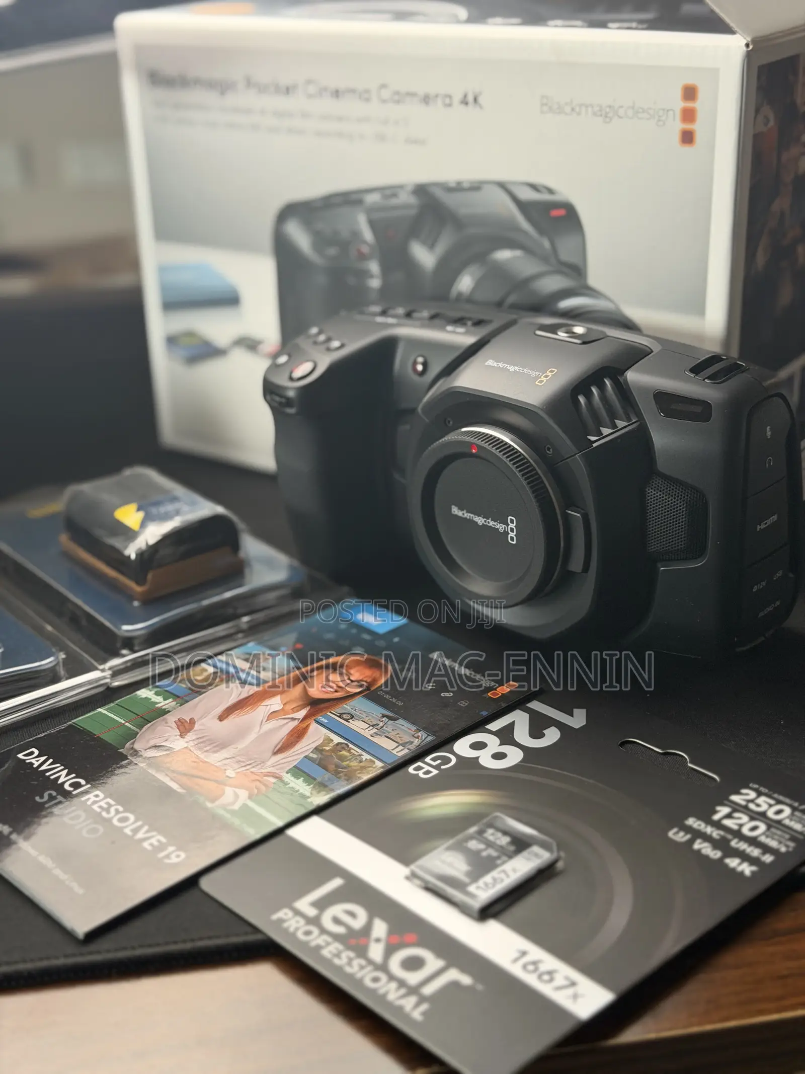 Black Magic Pocket Cinema 4K — Body/Lens + Media Bundle Options