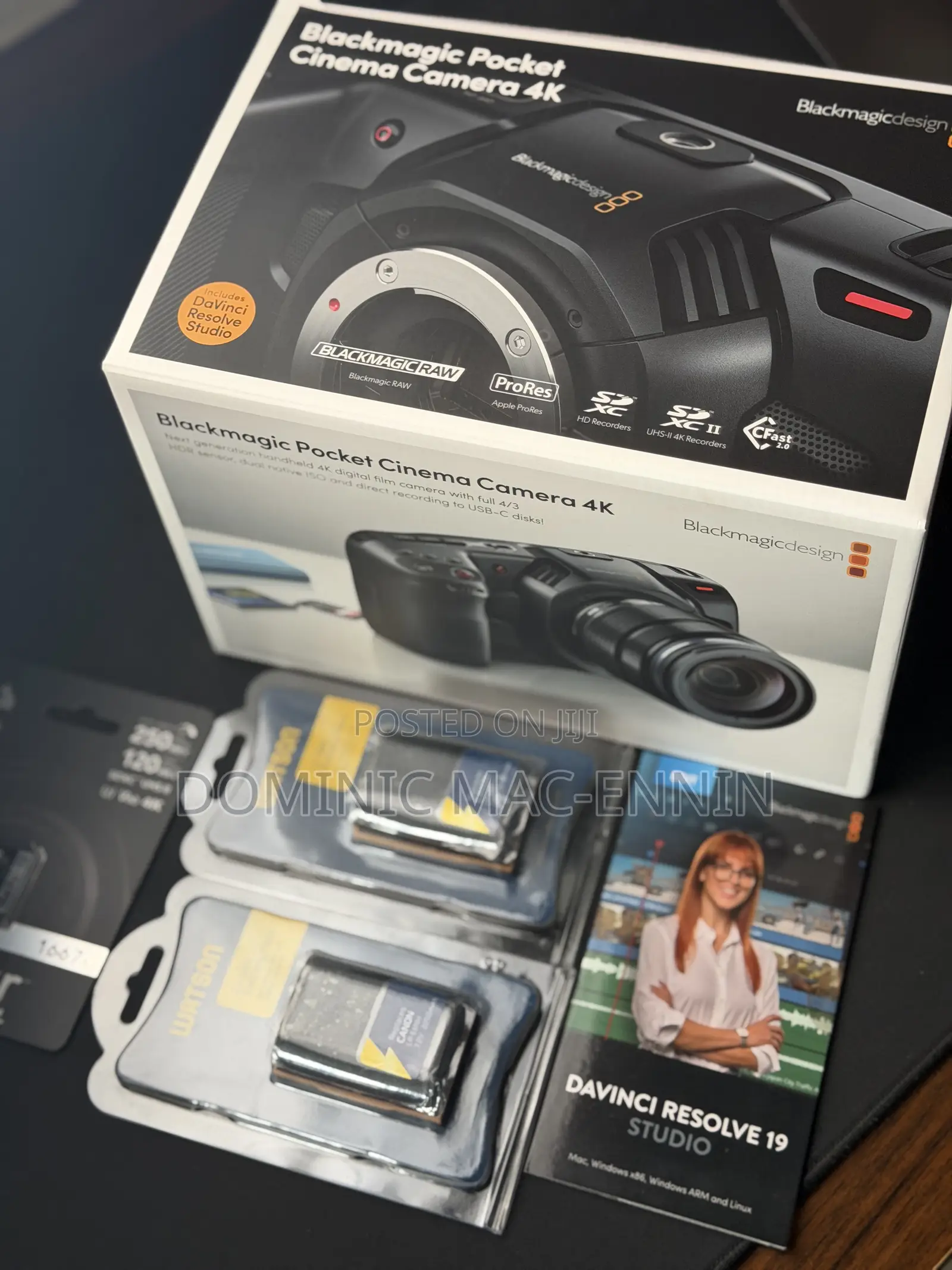Black Magic Pocket Cinema 4K — Body/Lens + Media Bundle Options