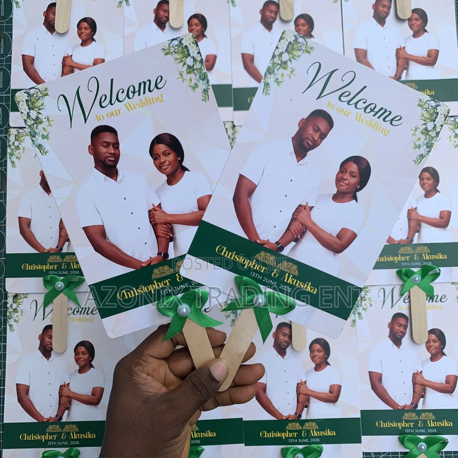 Custom Wedding Hand Fans