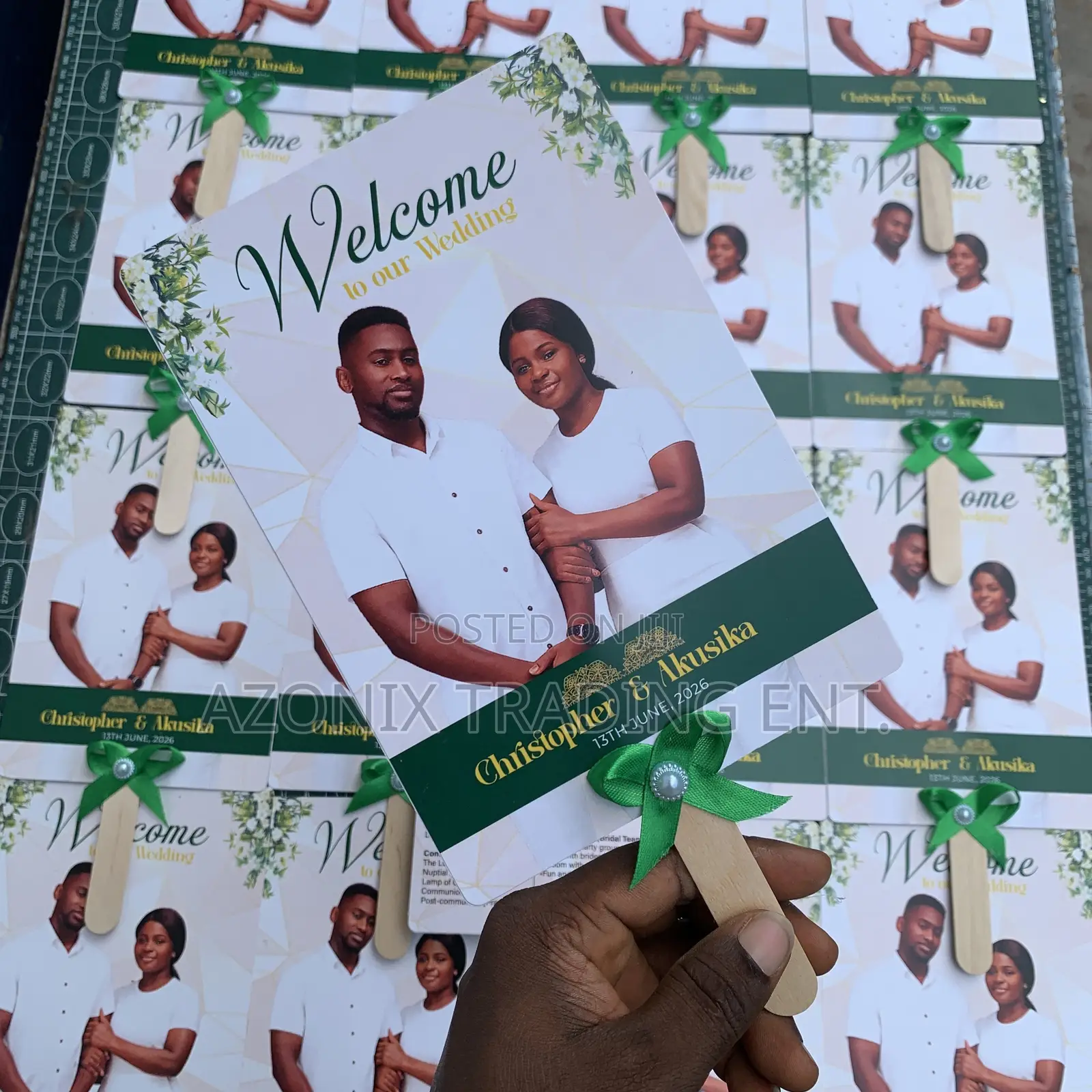 Custom Wedding Hand Fans