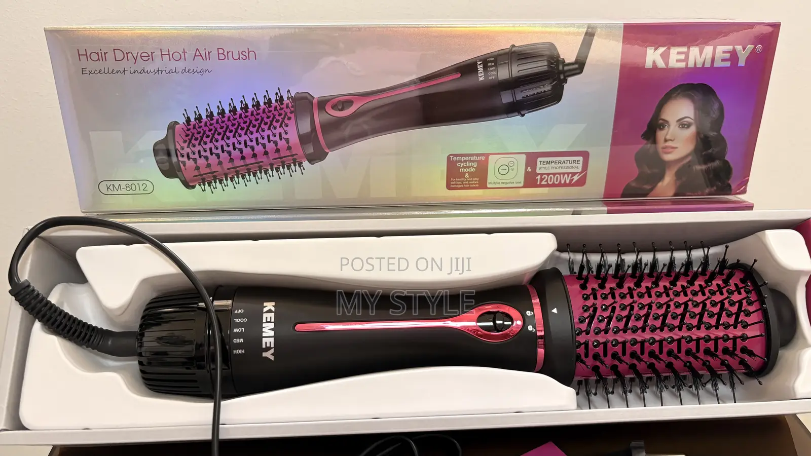 Kemei KM- 8012 Hair Dryer Hot Air Brush