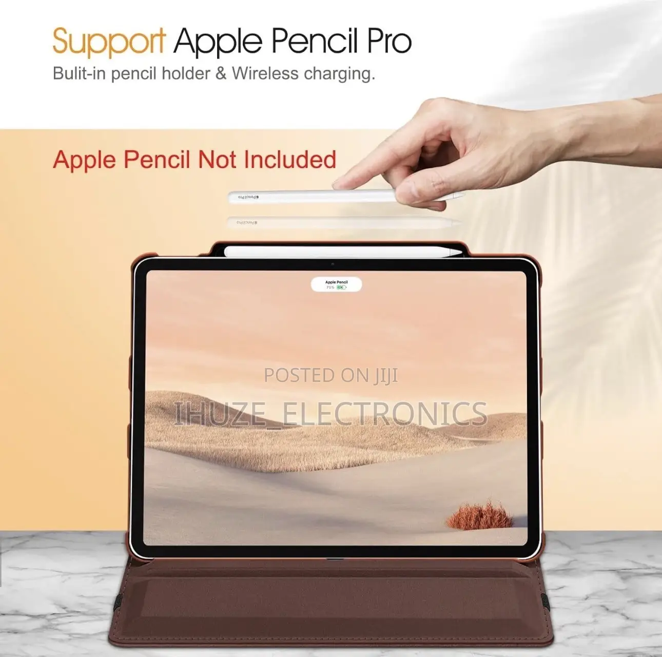 Rotating Leather Case for iPad Pro 13inch (M4/M5) With Pencil Holder