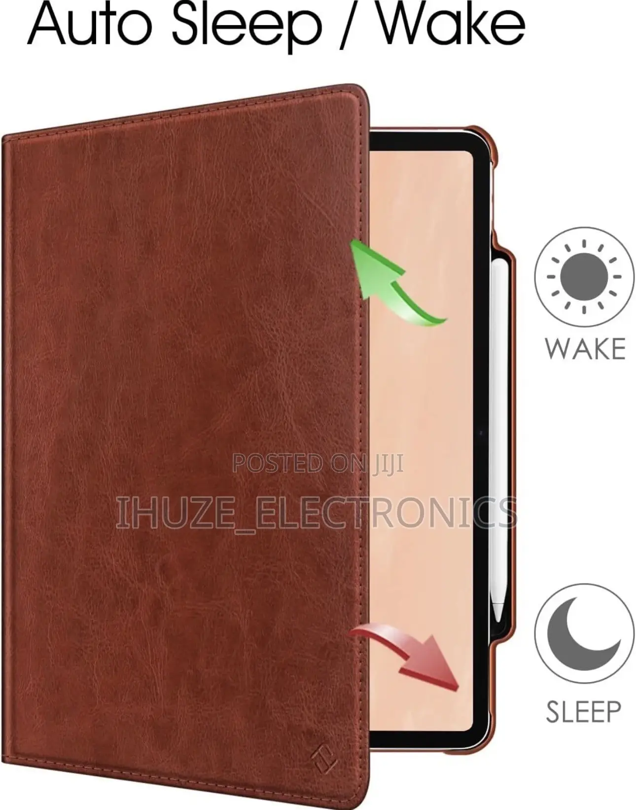 Rotating Leather Case for iPad Pro 13inch (M4/M5) With Pencil Holder