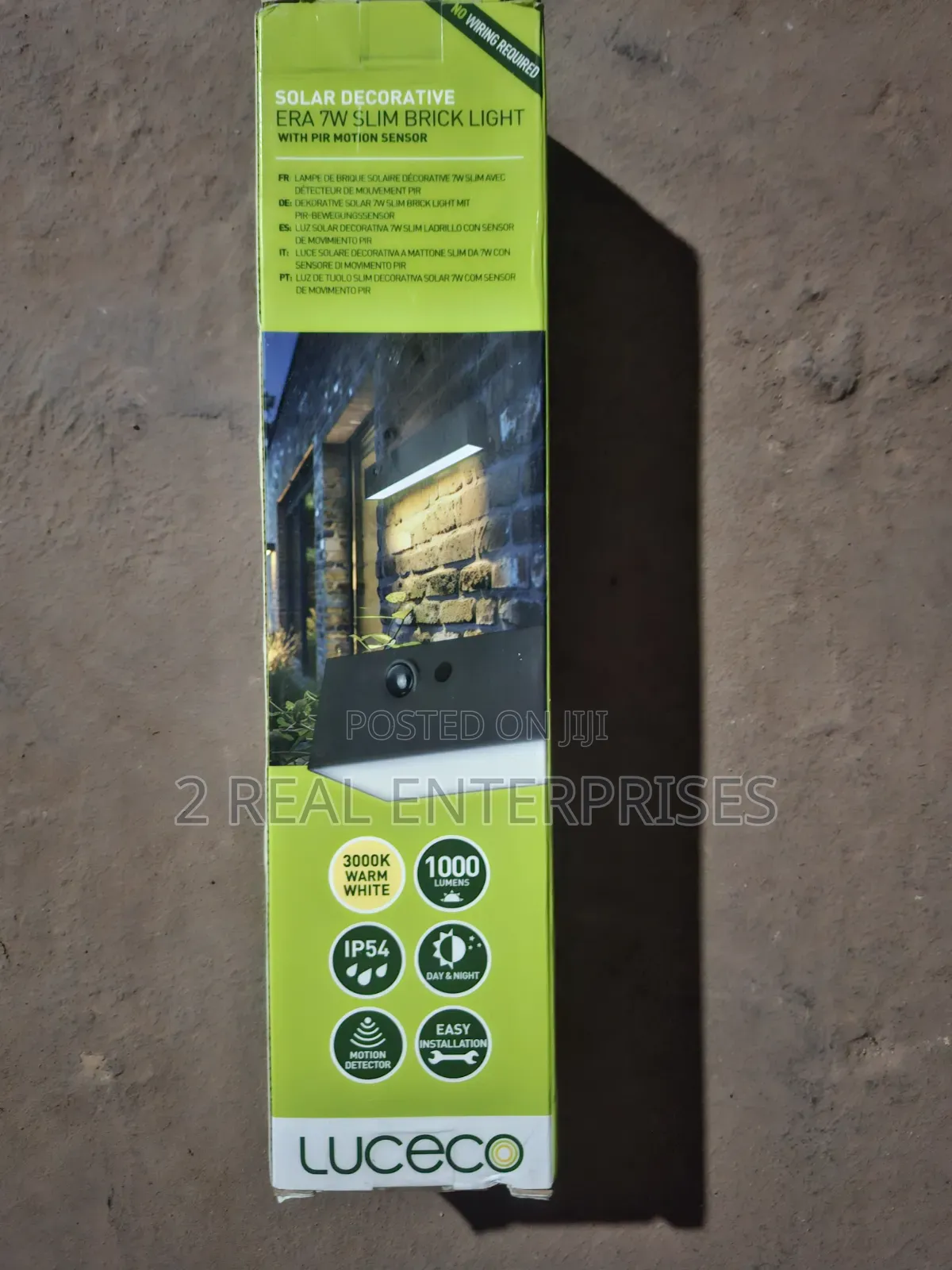 Luceco Solar Decorative Era 7W Slim Brick Light W/ PIR Motion Sensor