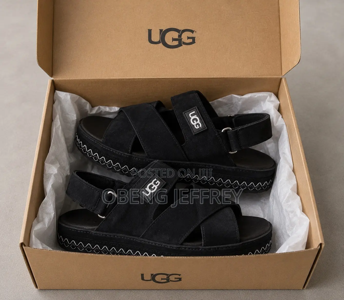 Original UGG Golden Star Glide Sandals in Black or Brown
