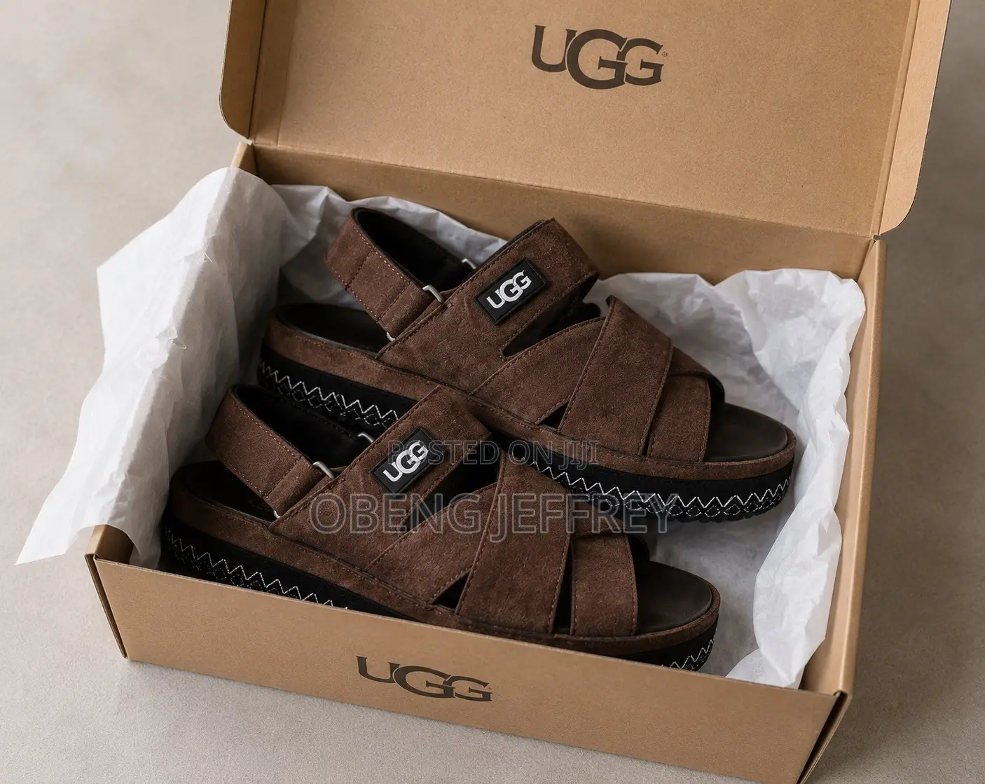 Original UGG Golden Star Glide Sandals in Black or Brown