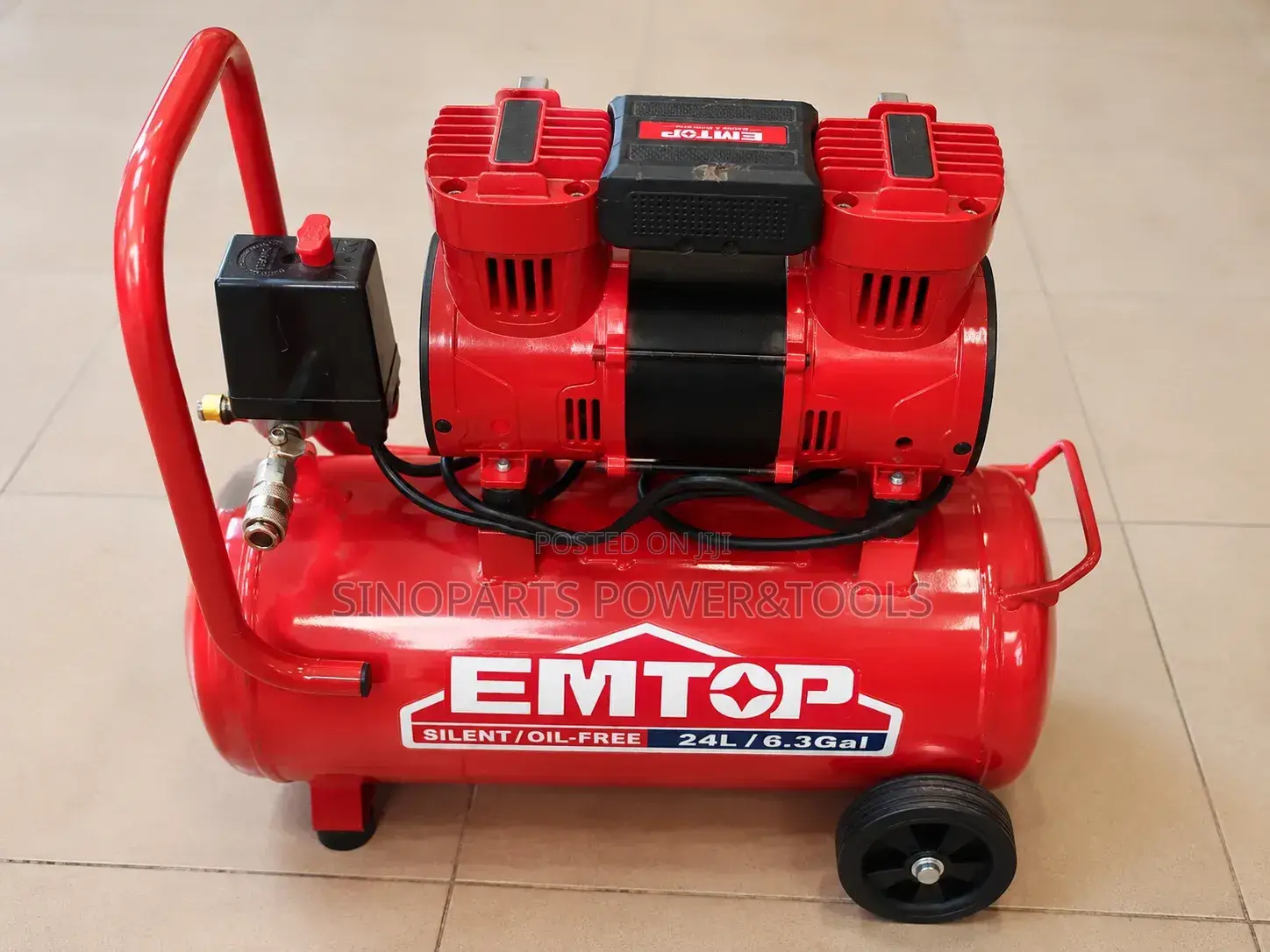 EMTOP EACPS15243 24L Silent Oil-Free Air Compressor 1.5HP