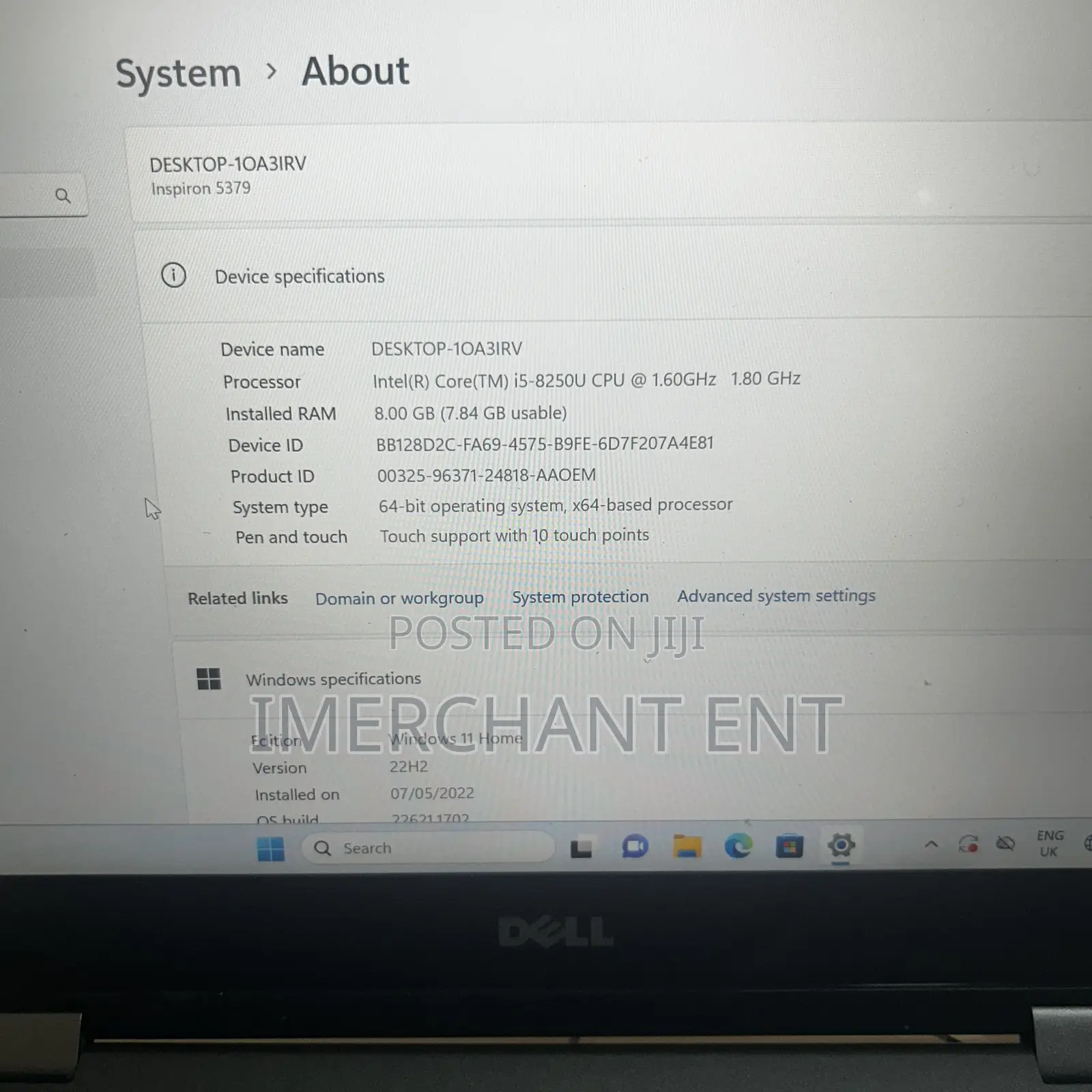 Laptop Dell Inspiron 13 5379 8GB Intel Core i5 SSD 256GB
