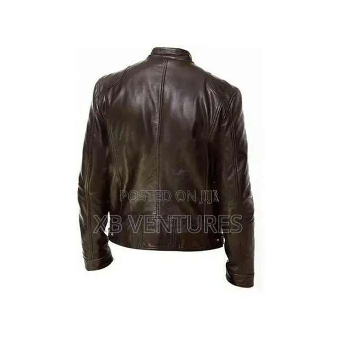 Stylish and Durable Men's
Leather Jacket - Brown