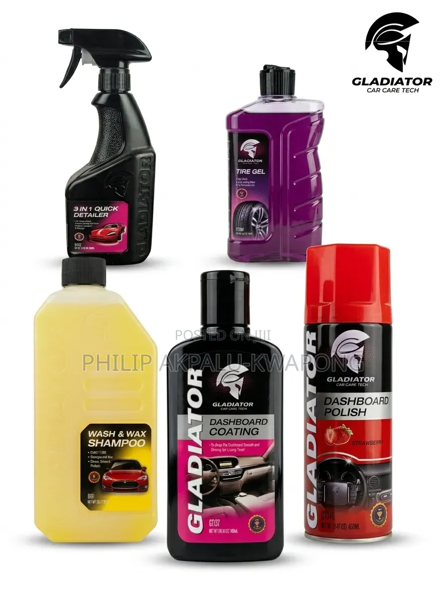 Bundle Pack 6: Car Shampoo,tire Gel,quick Detailer, Dashboard Polish