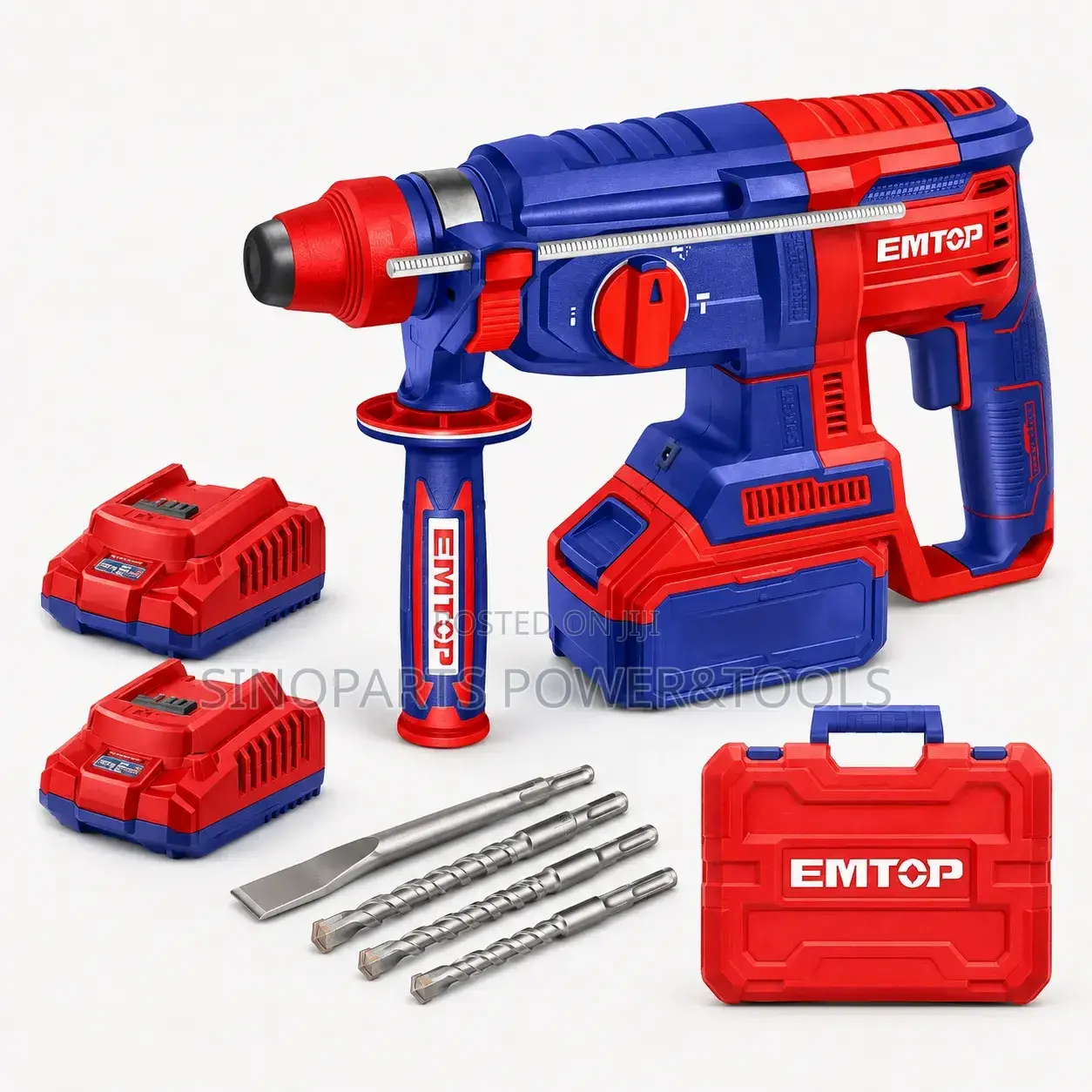 EMTOP ELRH202287 20V Brushless Rotary Hammer 2x4.0Ah