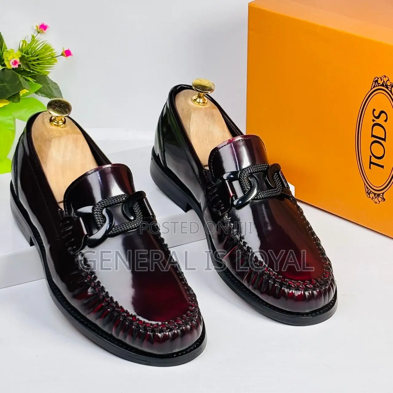 Tod Wine Mirror Men Leather Loafers