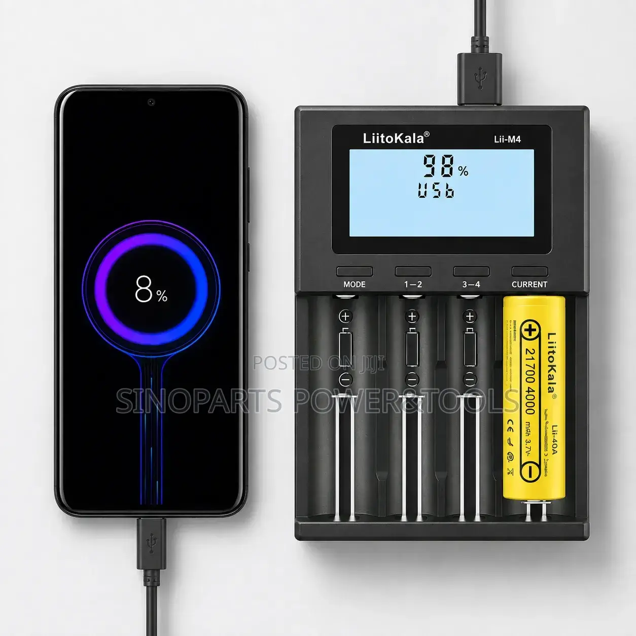 LiitoKala Lii-M4 Smart Battery Charger for 18650 AA AAA
