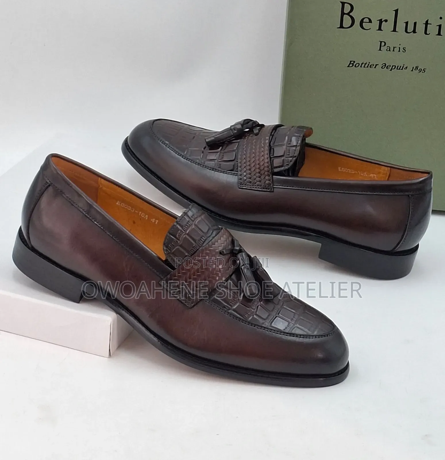 Luxury Berluti Leather Tassel Loafer