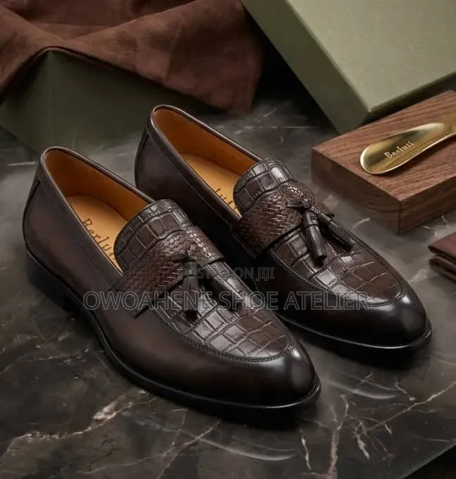 Luxury Berluti Leather Tassel Loafer