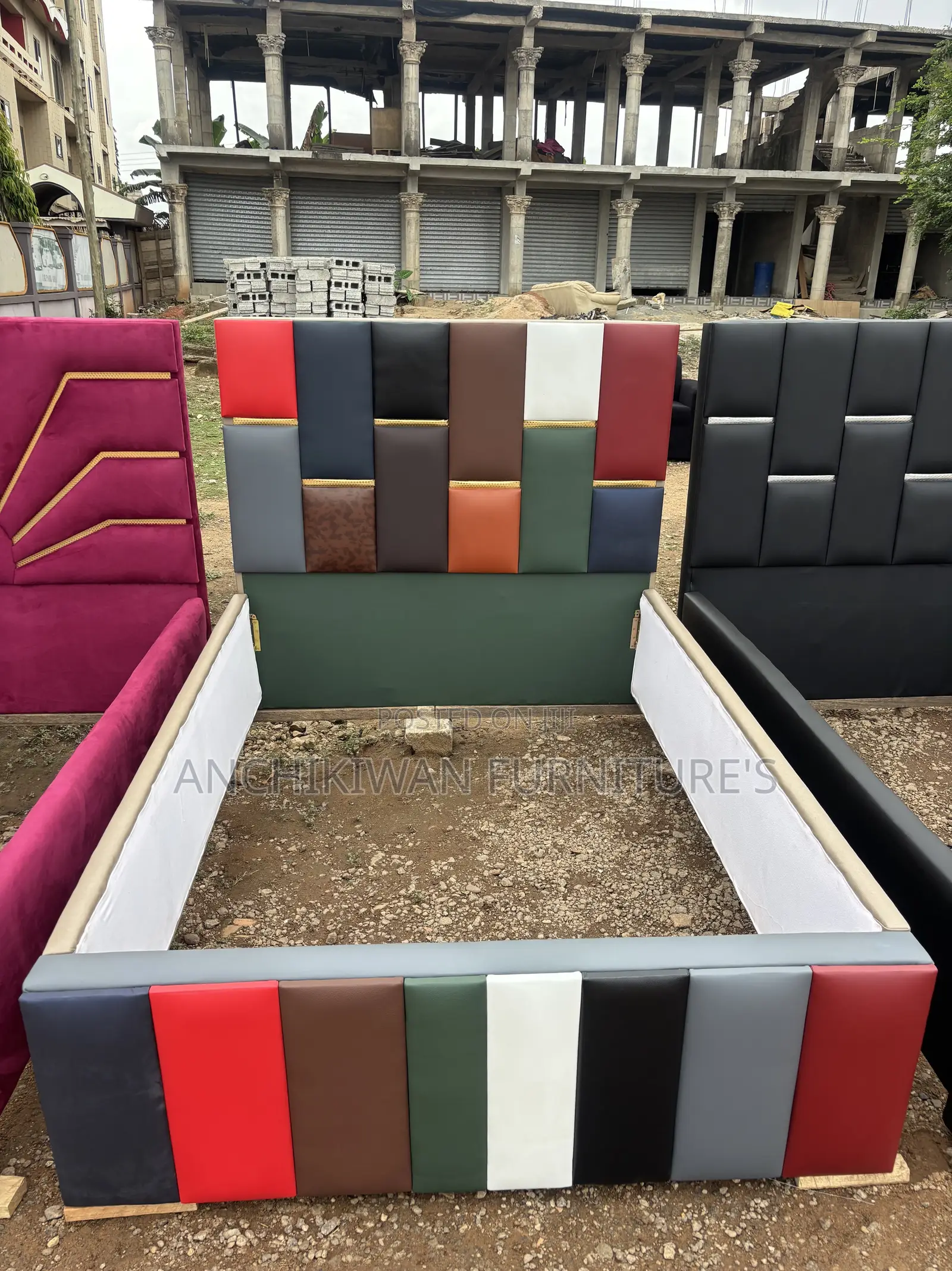 Ombré Leather Designer Bed (Cash on Delivery)