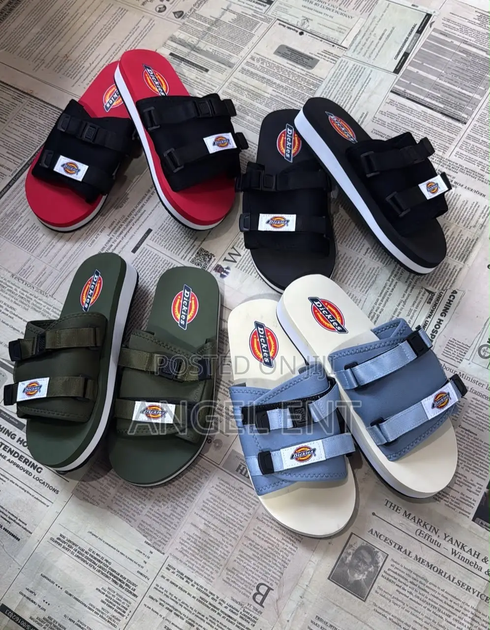 Dickies Double-Strap Slide Sandals Available (Location: Adum Kumasi)