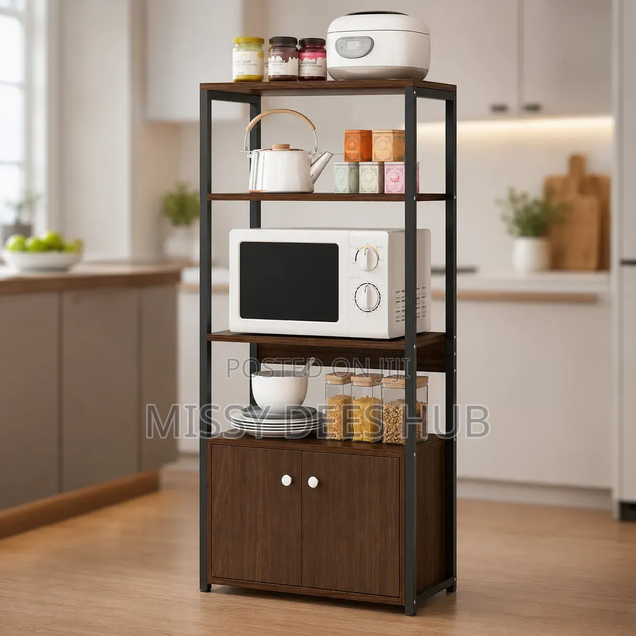 4 Tier Wooden Storage Rack