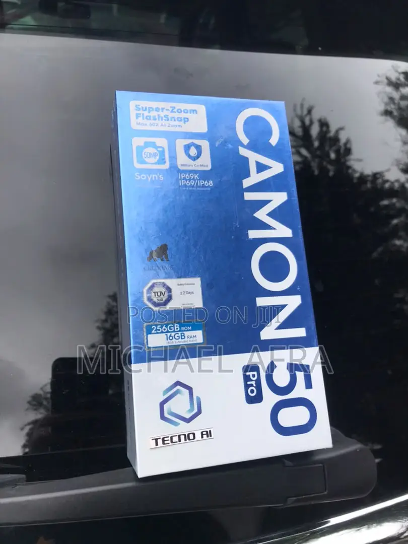 New Tecno Camon 50 Pro 256 GB Black