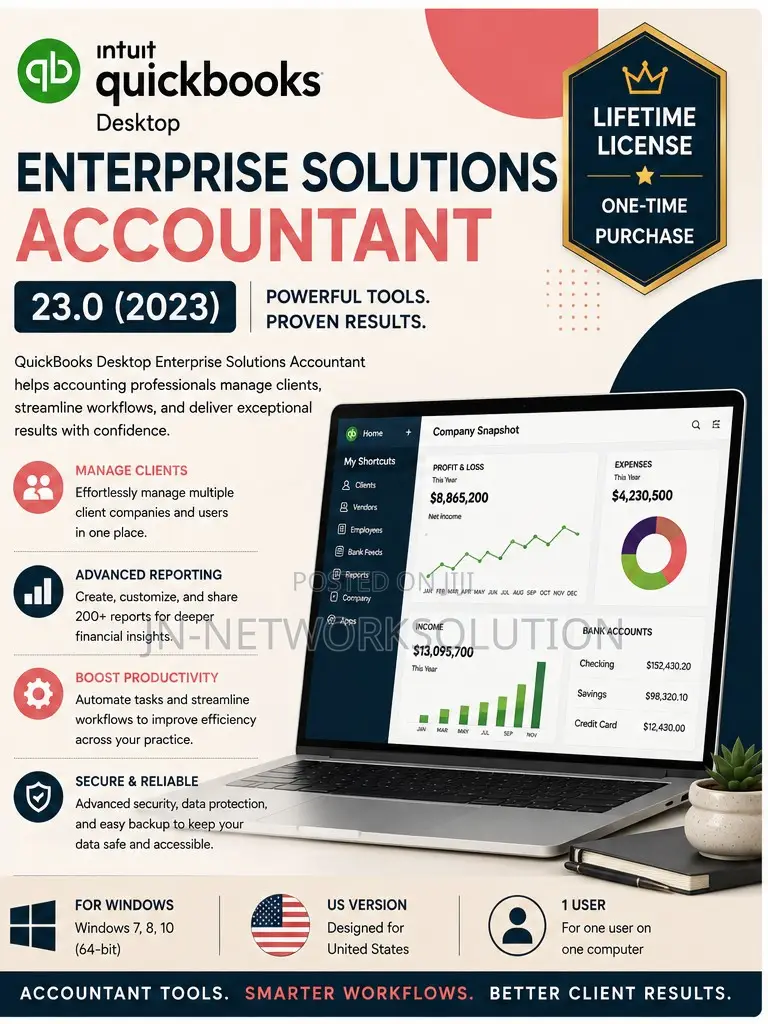 Intuit QuickBooks Desktop Enterprise Solutions Accountant 23.0 (2023)